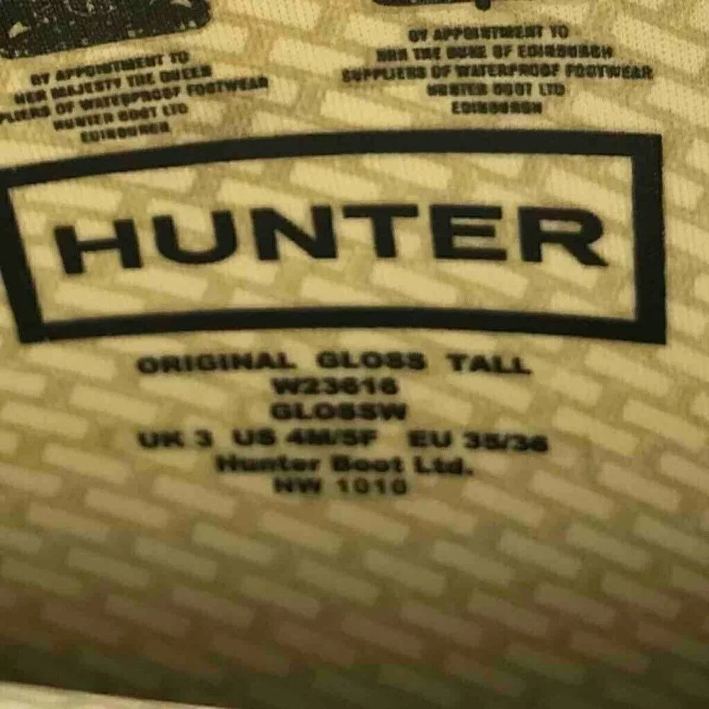 Hunter Originals Gloss Tall Rain Boots Black 5